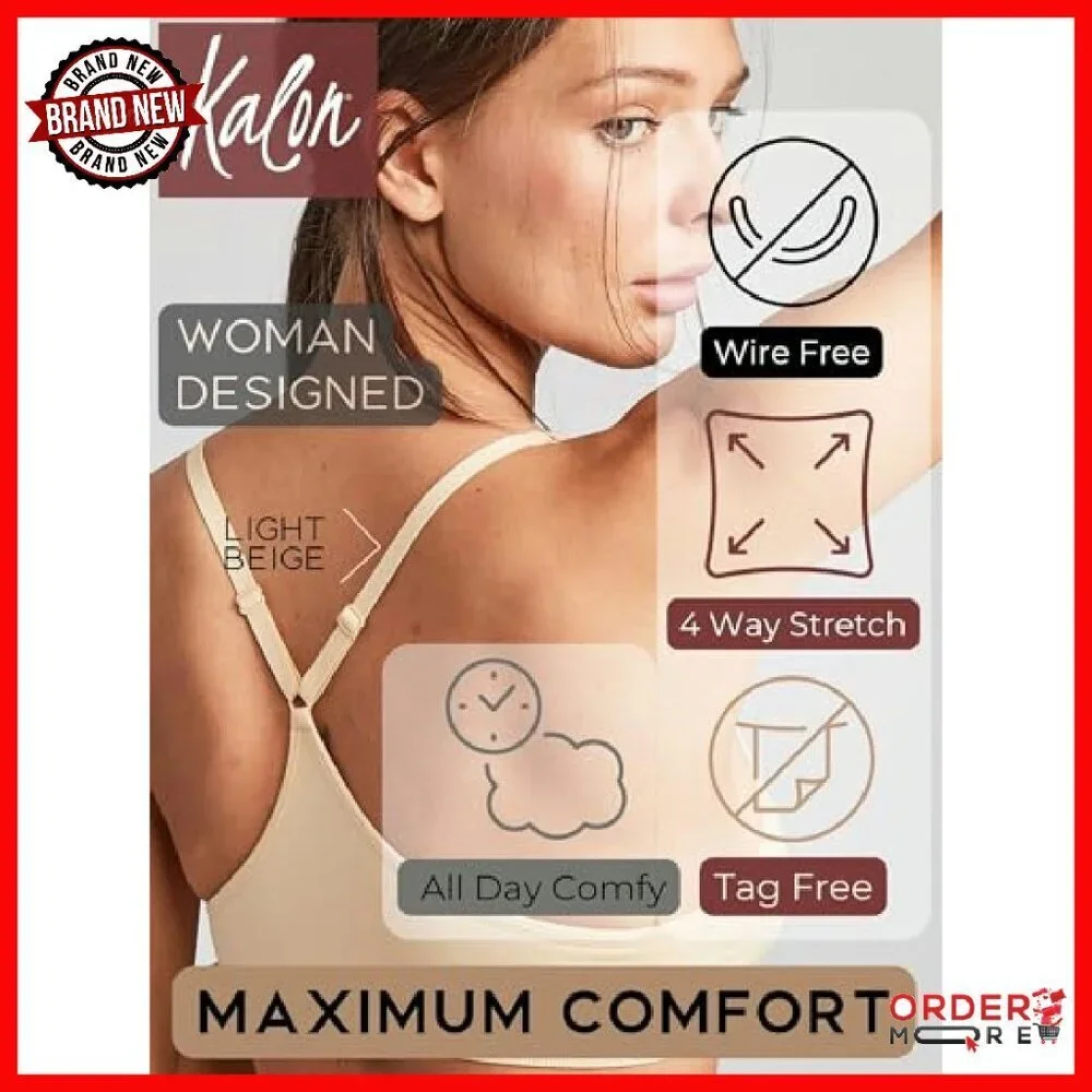 Wirefree Racerback Sports Bralette 4-Pack Seamless Comfort Bra